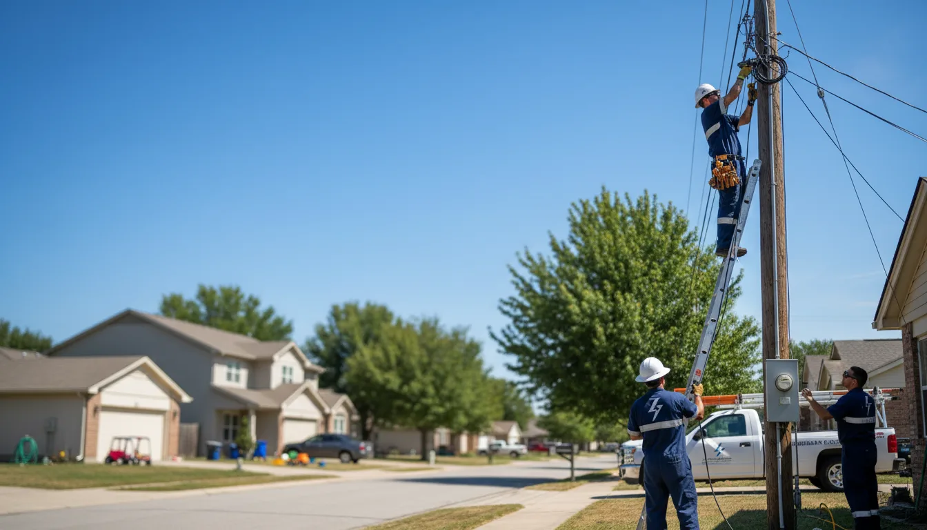 Residential electrician providing installation services in Vienna, ME